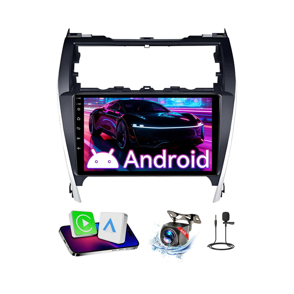 10.1" Touchscreen Car Stereo Radio Compatible with Toyota Camry 2012-2014, Wireless CarPlay/Android Auto, 2GB+64GB Head Unit with GPS & Backup Camera