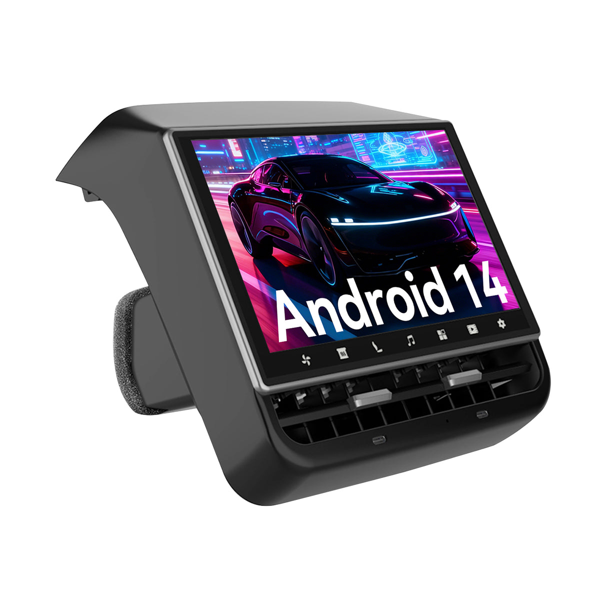 8.7" Rear Screen Compatible with Tesla Model 3 2019-2023 & Model Y 2019-2024,4+64G Rear Seat Entertainment Display Screen with Air Conditioning Control,Wireless Carplay/Android auto