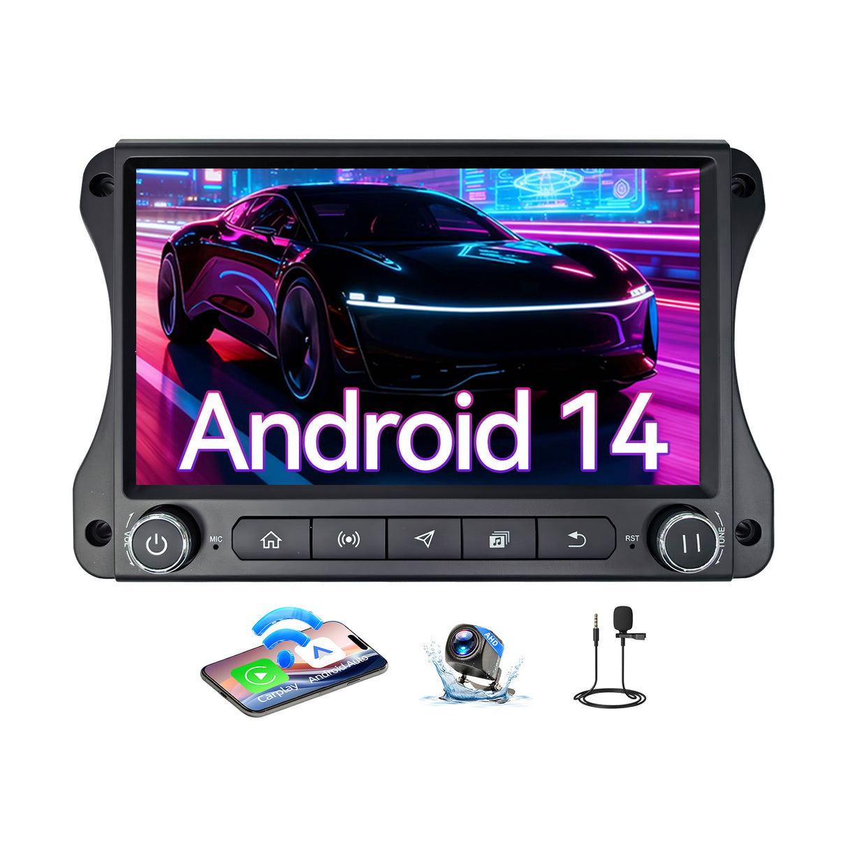10" Car Stereo Compatible with Jeep Wrangler JL 2018-2022 & Gladiator 2020-2022, Wireless CarPlay/Android Auto, 4GB+64GB, GPS Navigation, Backup Camera & SWC