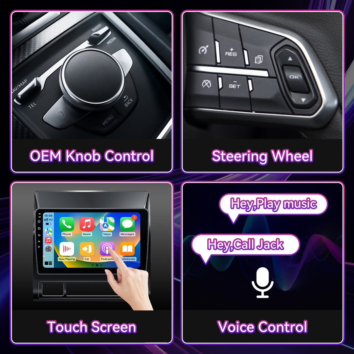 9" Android 13 Touchscreen Radio Compatible with Toyota Tacoma 2005-2015 — Wireless CarPlay, GPS, DSP & Backup Camera Included