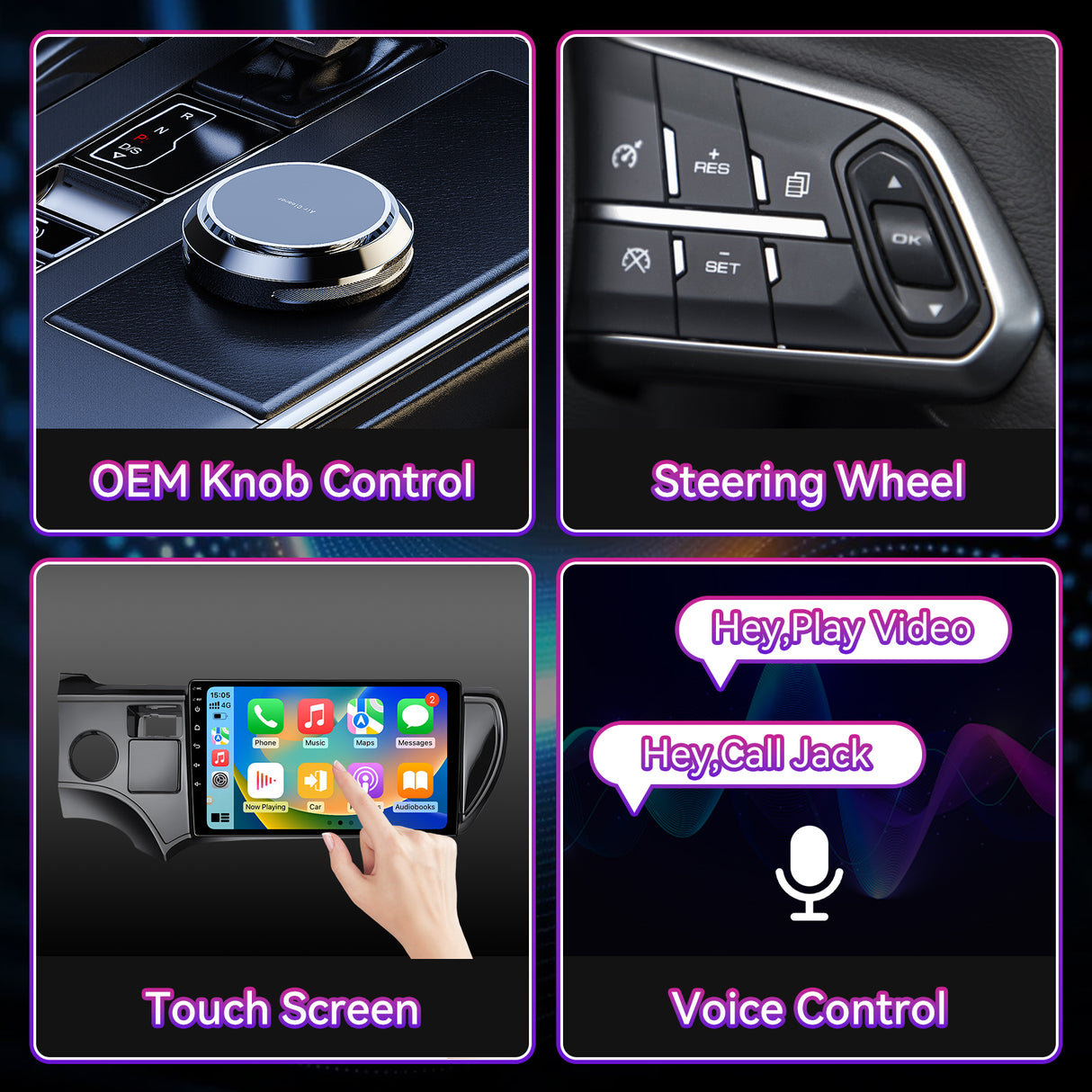 9" Android Touchscreen Radio Compatible with Toyota Prius C 2012-2014 — Wireless CarPlay, GPS & Backup Camera Included