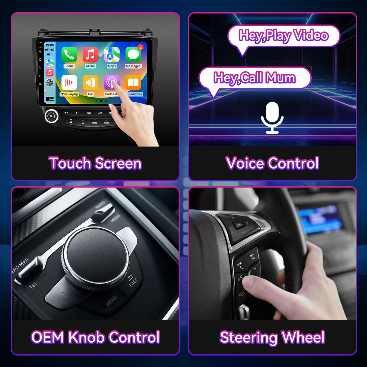 9" Android 13 Touchscreen Radio Compatible with Dodge Journey 2011-2019 — Wireless CarPlay, GPS & Backup Camera Included