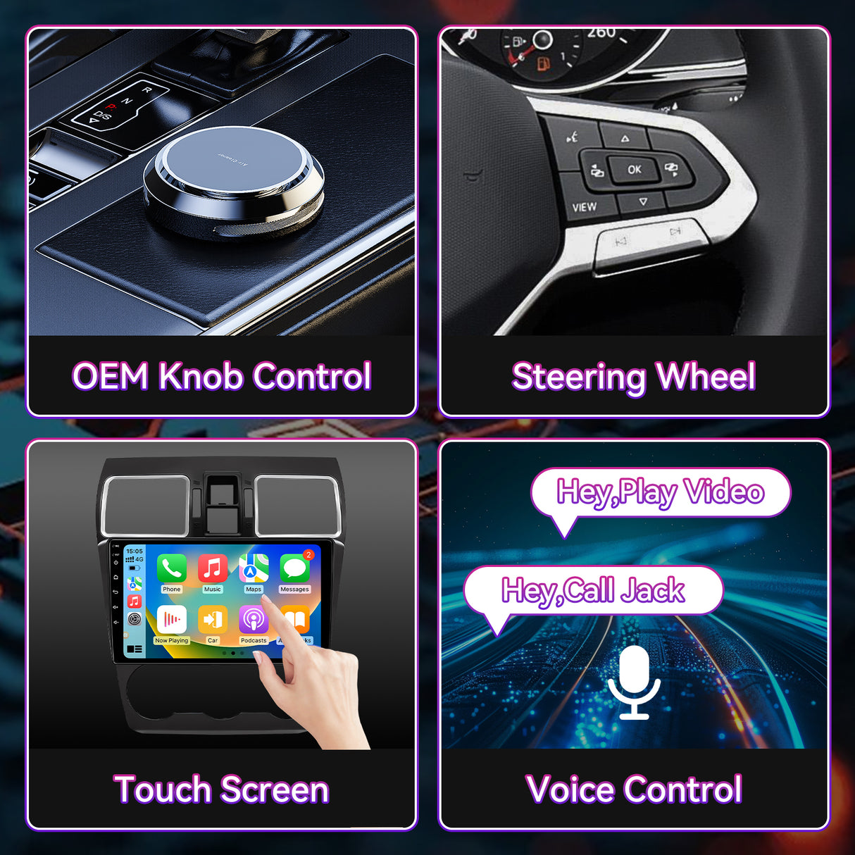 9" Android 13 Touchscreen Radio Compatible with Subaru Forester/WRX/Impreza 2016-2018, Wireless CarPlay/Android Auto, GPS Navigation & Backup Camera