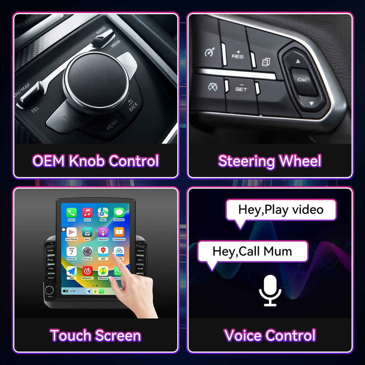 Android Car Stereo Compatible with Jeep Wrangler JL 2018-2021 & Gladiator JT 2020-2021, 9.7" Wireless CarPlay/Android Auto Head Unit with GPS & Backup Camera