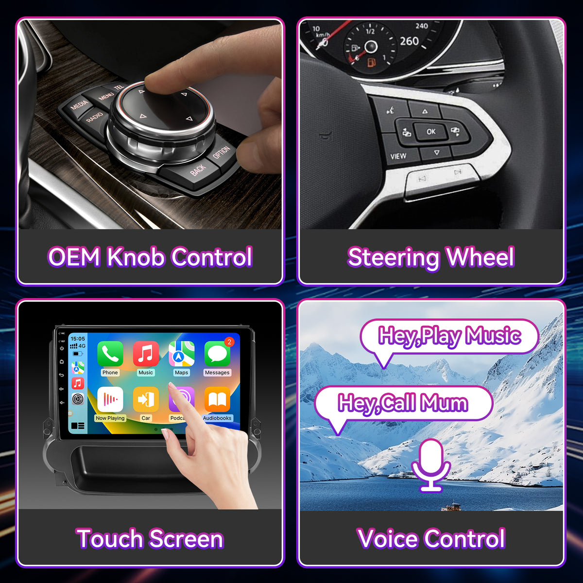 9" 2GB+64GB Android 13 Car Stereo Compatible with Chevrolet Malibu 2011-2015 — Wireless CarPlay/Android Auto, GPS, 32-Band EQ & AHD Backup Camera
