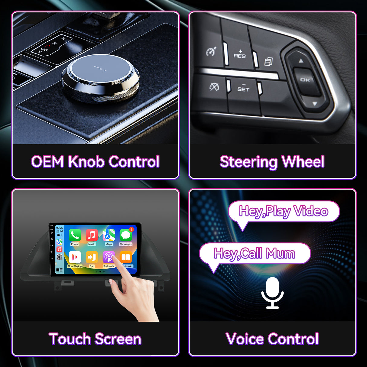 Android 13 Car Stereo Compatible with Honda Odyssey 2005-2010, Wireless CarPlay/Android Auto Head Unit with GPS Navigation & Backup Camera