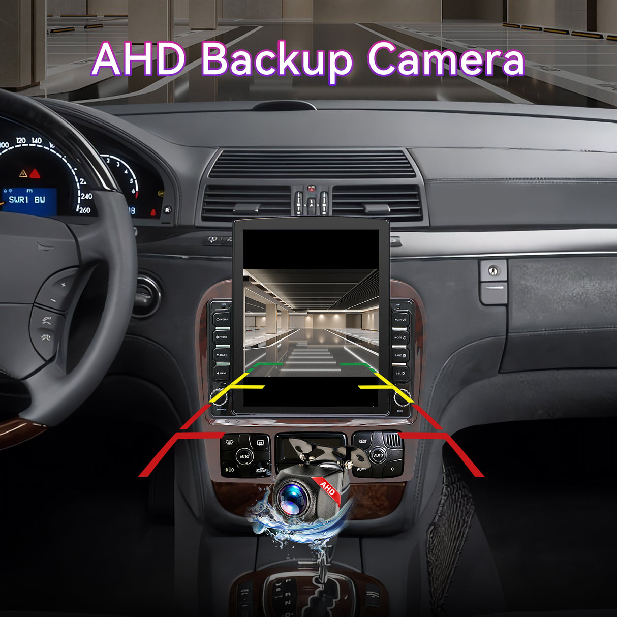 Car Radio Compatible With Mercedes Benz S-Class W220 1998-2005,4G+64GB,9.7" Touch Screen Car Stereo with Wireless Carplay Android Auto,FM/GPS/SWC/Mirror Link/Backup Camera