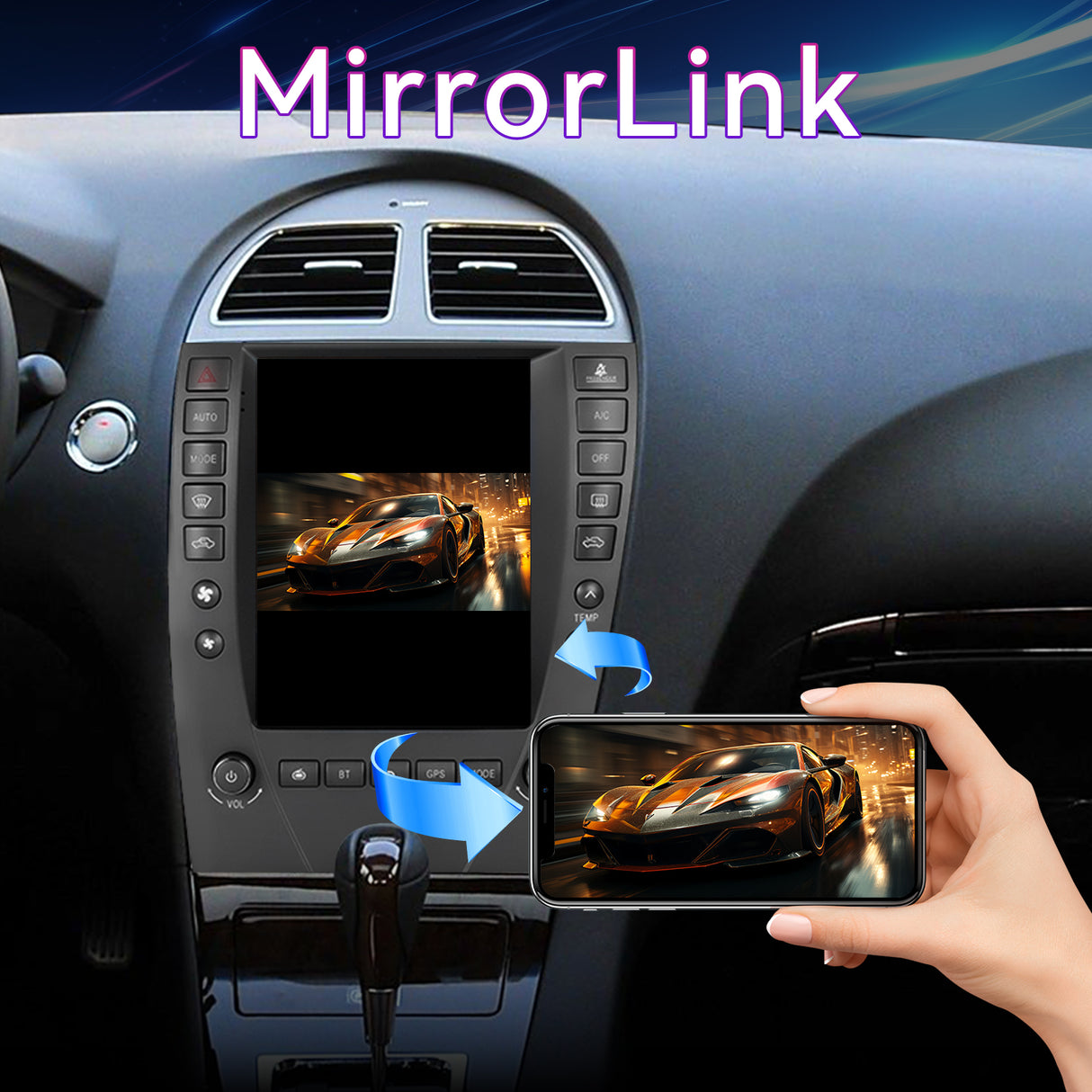 Car Radio Compatible with Lexus ES350 ES240 ES330 2006-2012,9.7''Touchscreen Head Unit Car Stereo Support Bluebooth,Wireless Carplay/Android Auto, GPS, WiFi, Backup Camera