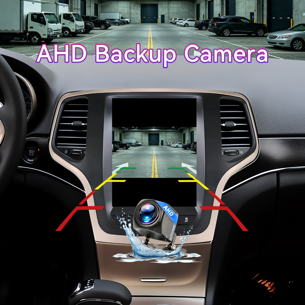 Car Stereo Compatible with Jeep Grand Cherokee 2014-2017, 9.7" 4GB+64GB Wireless CarPlay/Android Auto Head Unit with GPS & Backup Camera