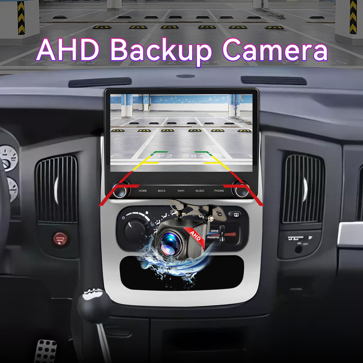 Car Stereo Radio Compatible with Dodge RAM 1500 2500 3500 2002-2005,Android 14,4+64G,9 Inch Touchscreen Head Unit Support WiFi/Bluetooth/Wireless Carplay Android Auto/GPS/Mirror Link