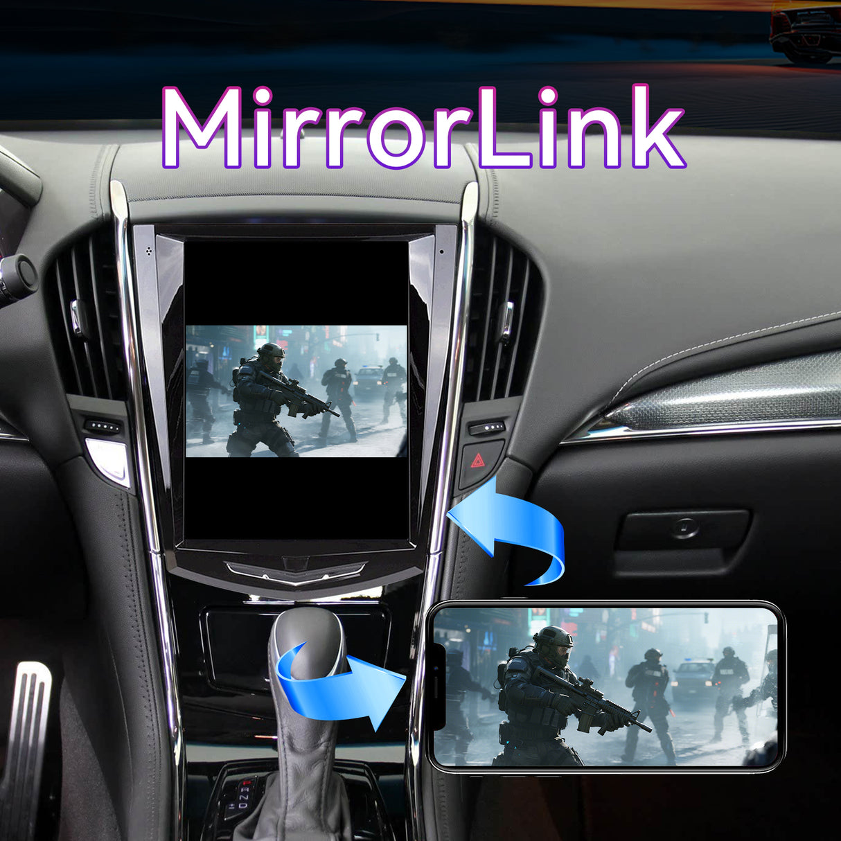 Car Radio Stereo Compatible with Cadillac ATS ATSL XTS SRX CTS 2009-2018. 9.7" Screen Stereo Replacement with Wireless Carplay Android Auto GPS Bluetooth FM DSP SWC Backup Camera