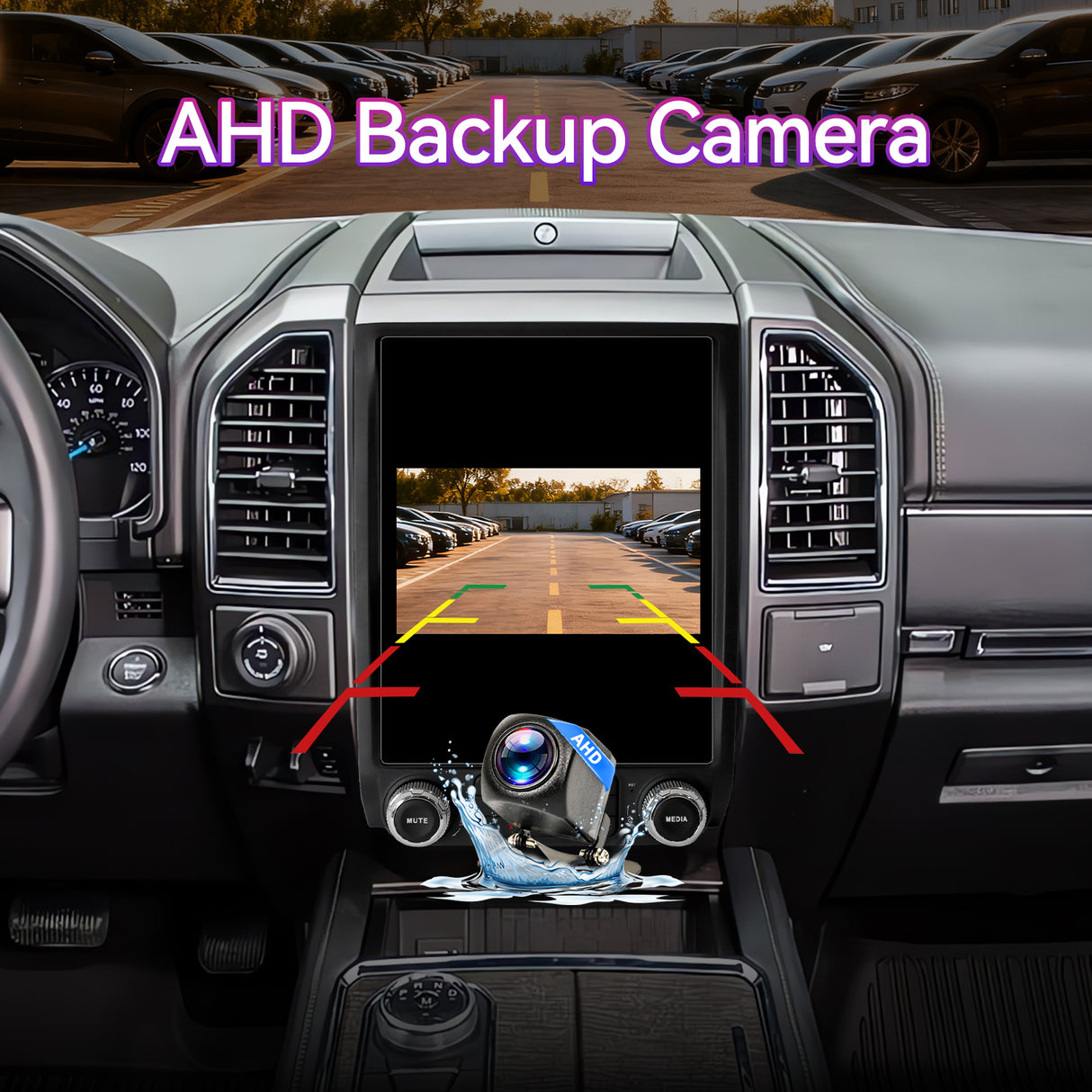 8-Core Qualcomm Android Car Stereo for Ford Expedition 2015-2018 — 12.1" Vertical Touchscreen with Wireless CarPlay, GPS & AHD Backup Camera