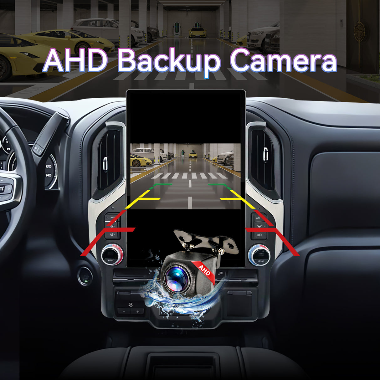 15.6''2K IPS Touch Screen Car Stereo Radio Compatible with Chevrolet Silverado&GMC Sierra 2019-2022.4G+64G,Wireless Carplay&Android Auto, GPS Navigation Multimedia Player Head Unit