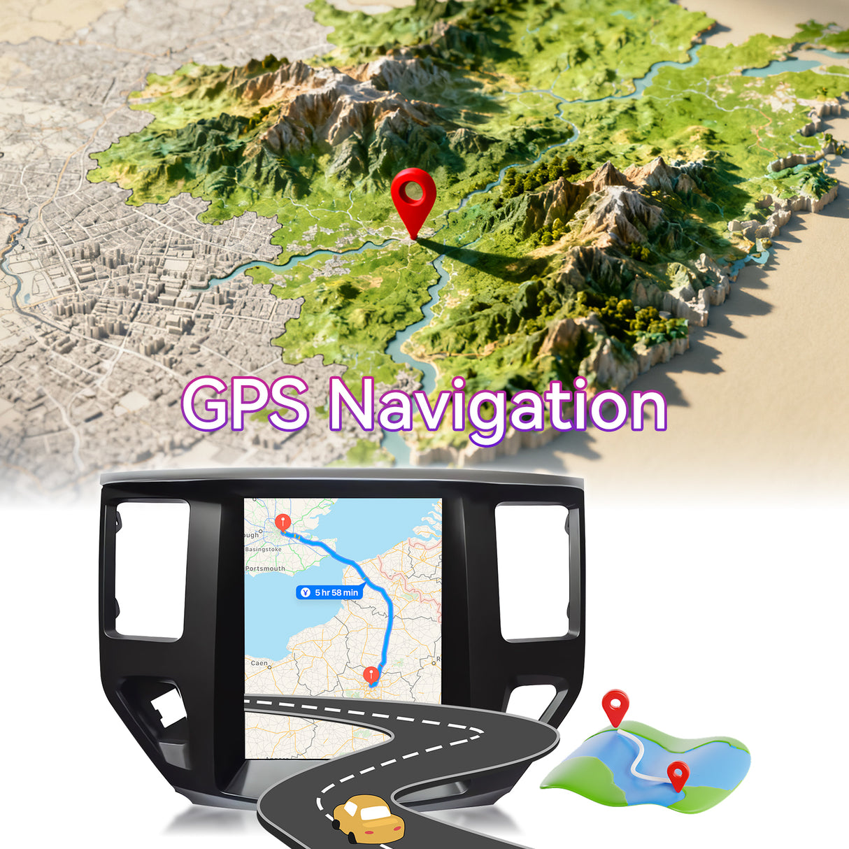 Car Stereo Radio Compatible with Nissan Pathfinder 2012-2020,8Core.10.4''Touchscreen Car Radio Support Bluetooth,Wireless CarPlay/Android Auto/5G/FM/GPS/SWC/Mirror Link Wait.