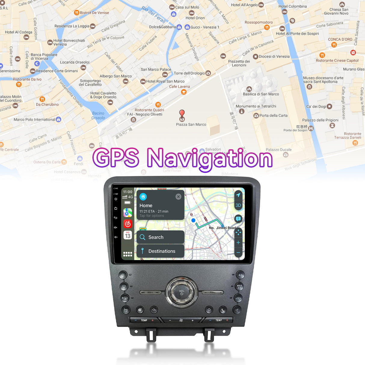Android 13 Car Stereo Compatible with Ford Mustang 2010-2014, 10" Wireless CarPlay/Android Auto Head Unit with GPS Navigation & Backup Camera