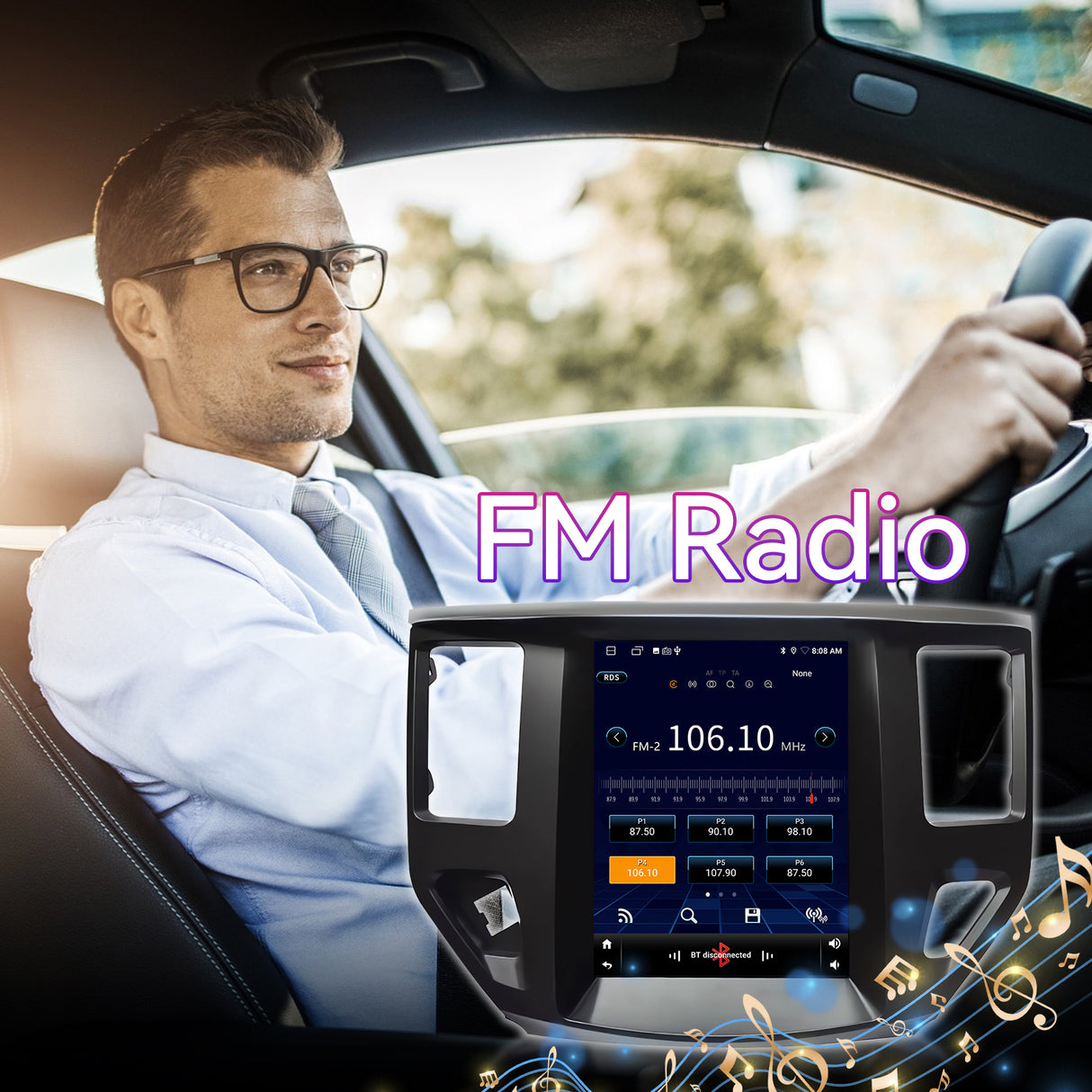 Car Stereo Radio Compatible with Nissan Pathfinder 2012-2020,8Core.10.4''Touchscreen Car Radio Support Bluetooth,Wireless CarPlay/Android Auto/5G/FM/GPS/SWC/Mirror Link Wait.