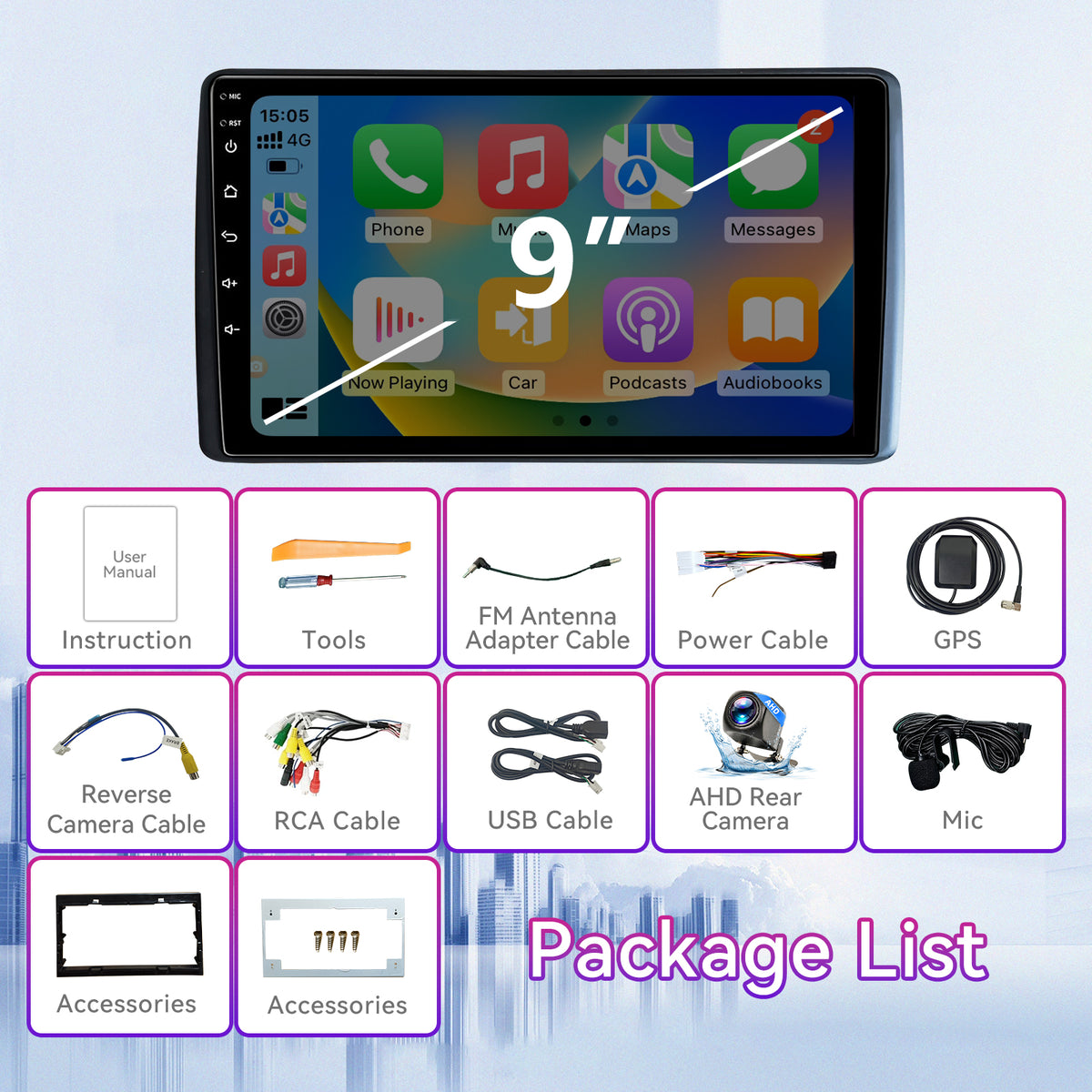 9" Android Touchscreen Radio Compatible with Ford F150 1997-2003 / Expedition 1997-2002 — Wireless CarPlay, GPS & Backup Camera Included