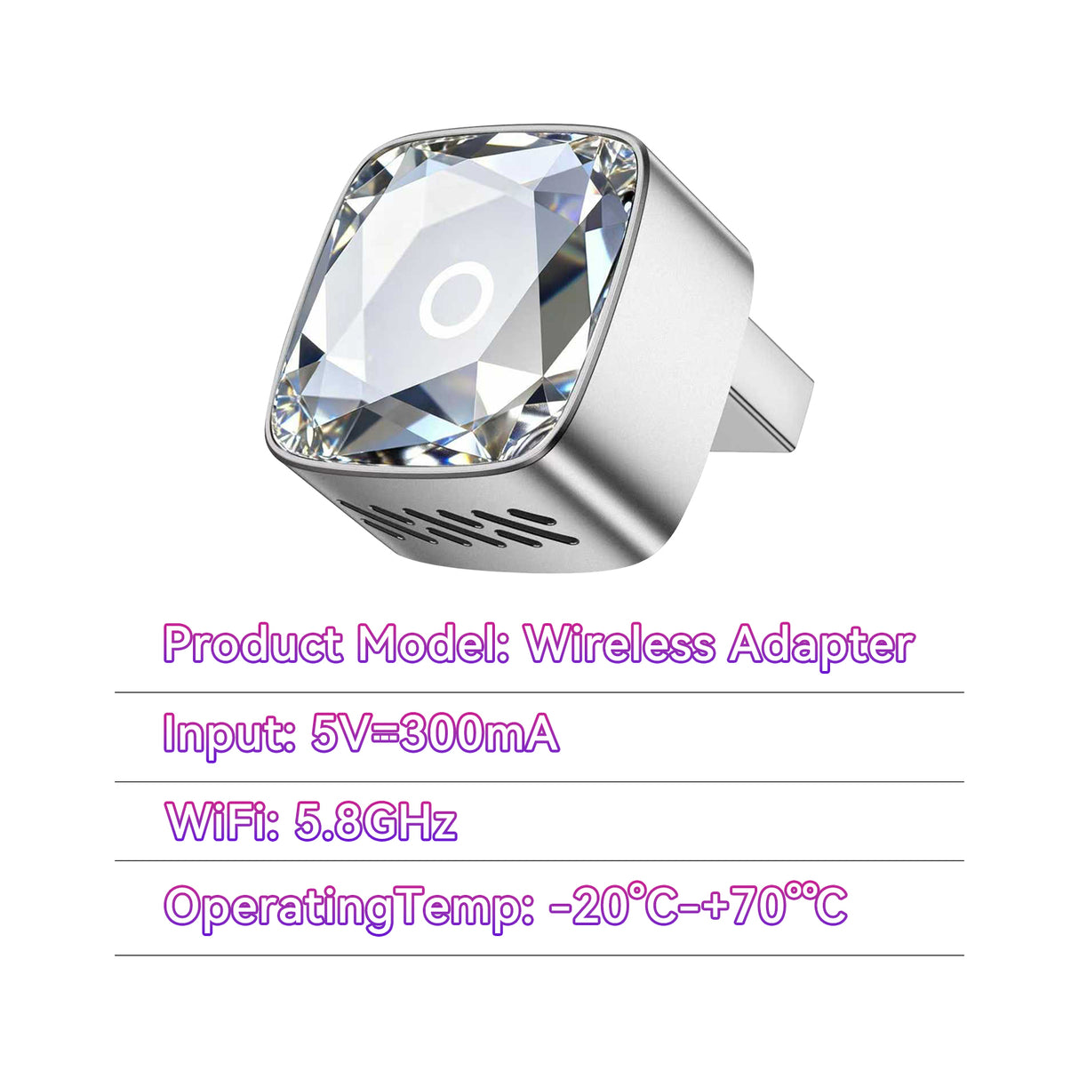 Mini 2026 Wireless CarPlay & Android Auto Adapter – Plug & Play, Fast Auto-Reconnect, 5GHz WiFi + Bluetooth 5.0, Hi-Fi Audio, USB-C, Compatible with iOS 10+/Android 10+