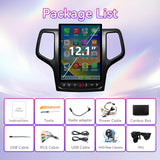 Qualcomm 8-Core Android Car Stereo Compatible with Jeep Grand Cherokee 2014-2021, 12.1" Vertical 2K Touchscreen with Wireless CarPlay/Android Auto, DSP & GPS