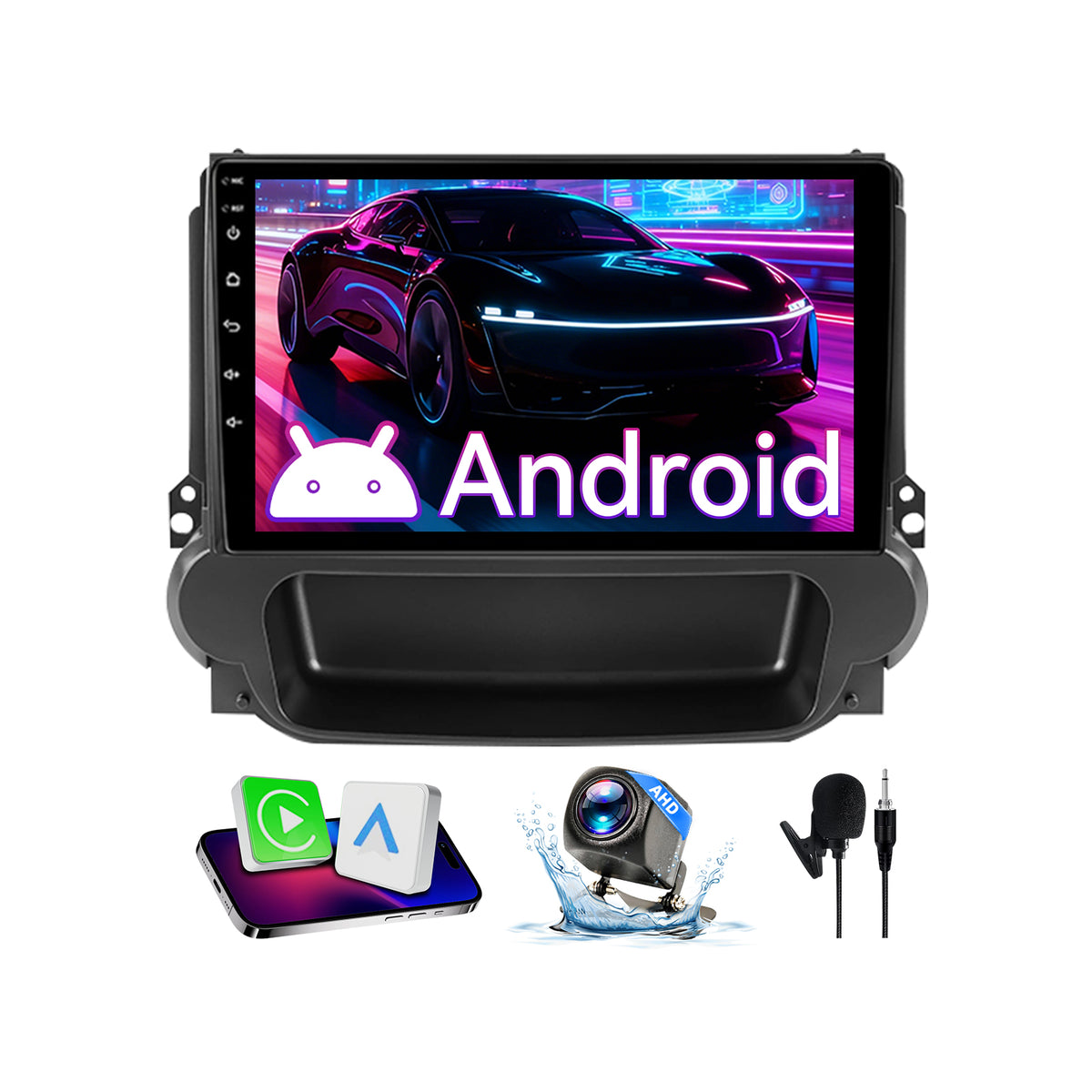 9" 2GB+64GB Android 13 Car Stereo Compatible with Chevrolet Malibu 2011-2015 — Wireless CarPlay/Android Auto, GPS, 32-Band EQ & AHD Backup Camera