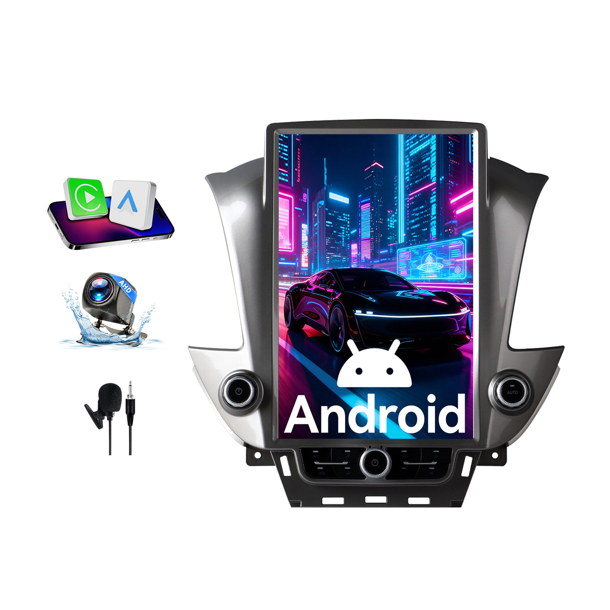 14.5" 2K IPS | 8-Core 8G+128G |  Car Stereo Compatible with Chevy Suburban/Tahoe & GMC Yukon 2014-2020 (OEM 8" Only), Wireless CarPlay/Android Auto, GPS