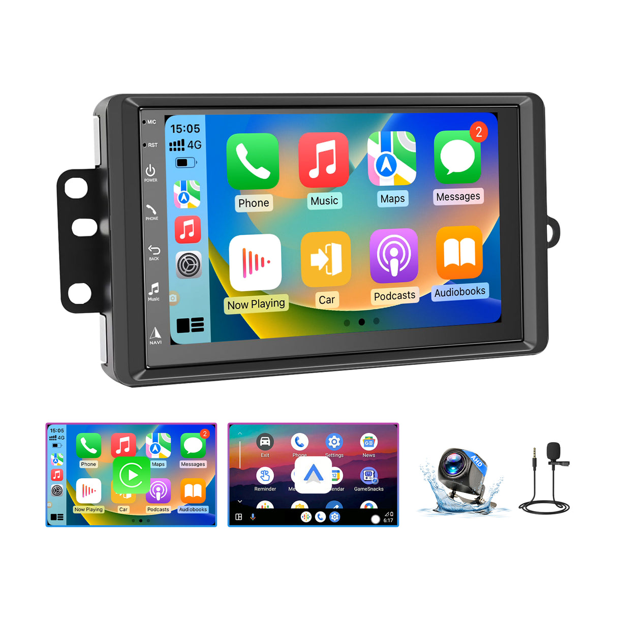 CFYLO Car radio Compatible with Chevrolet Chrvy Silverado 1500/2500/3500 2003-2006,Tahoe 2003-2006,GMC Sierra 2003-2006,Yukon 2004-2006,7''Touch Screen Stereo Navigational apparatus,Wireless Carplay/Android Auto