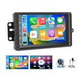 CFYLO Car radio Compatible with Chevrolet Chrvy Silverado 1500/2500/3500 2003-2006,Tahoe 2003-2006,GMC Sierra 2003-2006,Yukon 2004-2006,7''Touch Screen Stereo Navigational apparatus,Wireless Carplay/Android Auto