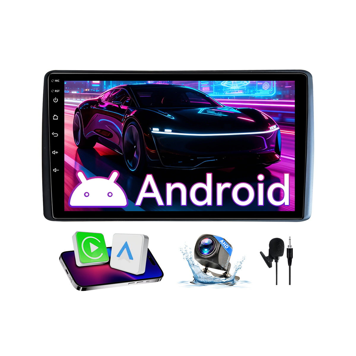 9" Android Touchscreen Radio Compatible with Ford F150 1997-2003 / Expedition 1997-2002 — Wireless CarPlay, GPS & Backup Camera Included