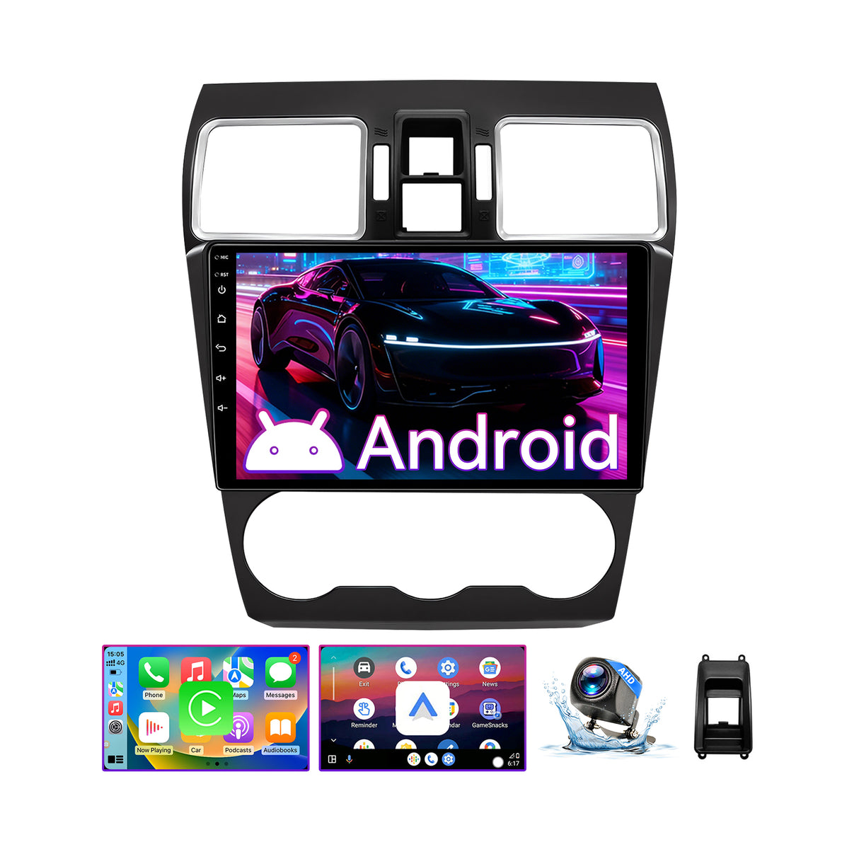 9" Android 13 Touchscreen Radio Compatible with Subaru Forester/WRX/Impreza 2016-2018, Wireless CarPlay/Android Auto, GPS Navigation & Backup Camera