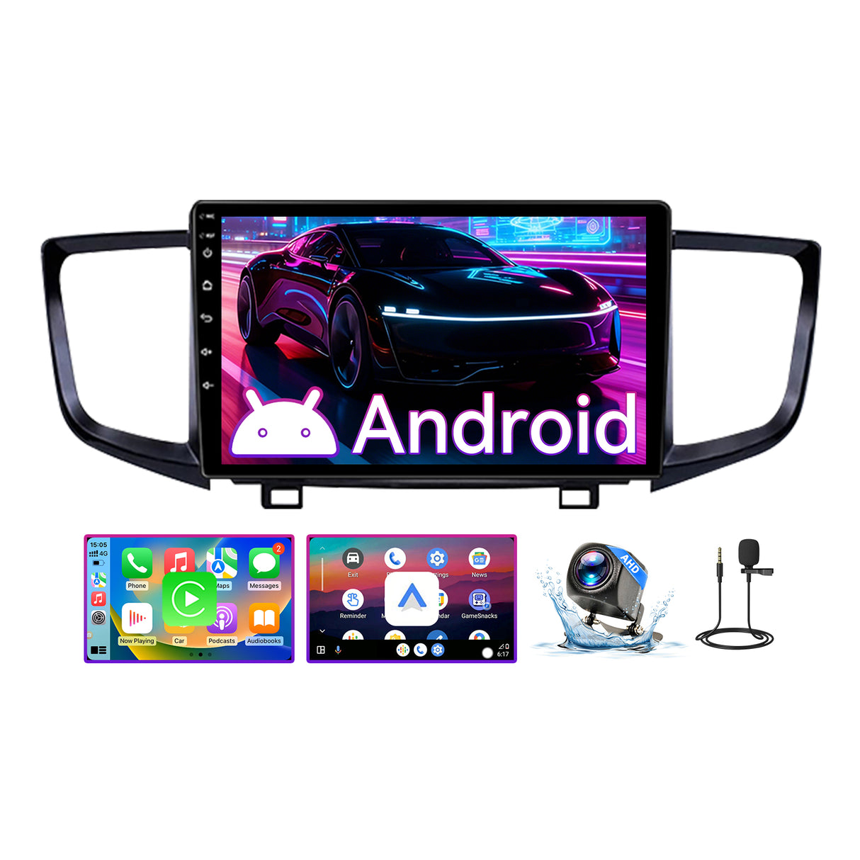 Android Car Stereo compatibility with Honda Pilot 2016-2019 — 10" Vertical Touchscreen with Wireless CarPlay, GPS & AHD Backup Camera