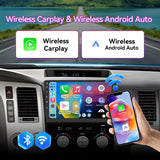 10" Android 13 Touchscreen Radio for Toyota Tundra 2007-2013 / Sequoia 2008-2018 — Wireless CarPlay, GPS & Customizable Audio