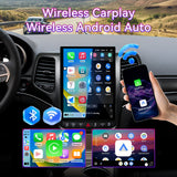 Qualcomm 8-Core Android Car Stereo Compatible with Jeep Grand Cherokee 2014-2021, 12.1" Vertical 2K Touchscreen with Wireless CarPlay/Android Auto, DSP & GPS