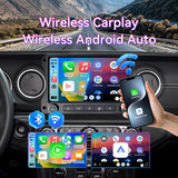 10" Car Stereo Compatible with Jeep Wrangler JL 2018-2022 & Gladiator 2020-2022, Wireless CarPlay/Android Auto, 4GB+64GB, GPS Navigation, Backup Camera & SWC
