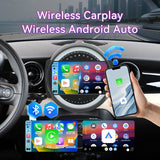 Car Radio Compatible With BMW Mini Cooper 2007-2014,4G+64G,9" Touch Screen Car Stereo with Wireless Carplay&Android Auto,FM/GPS/SWC/Mirror Link/Backup Camer