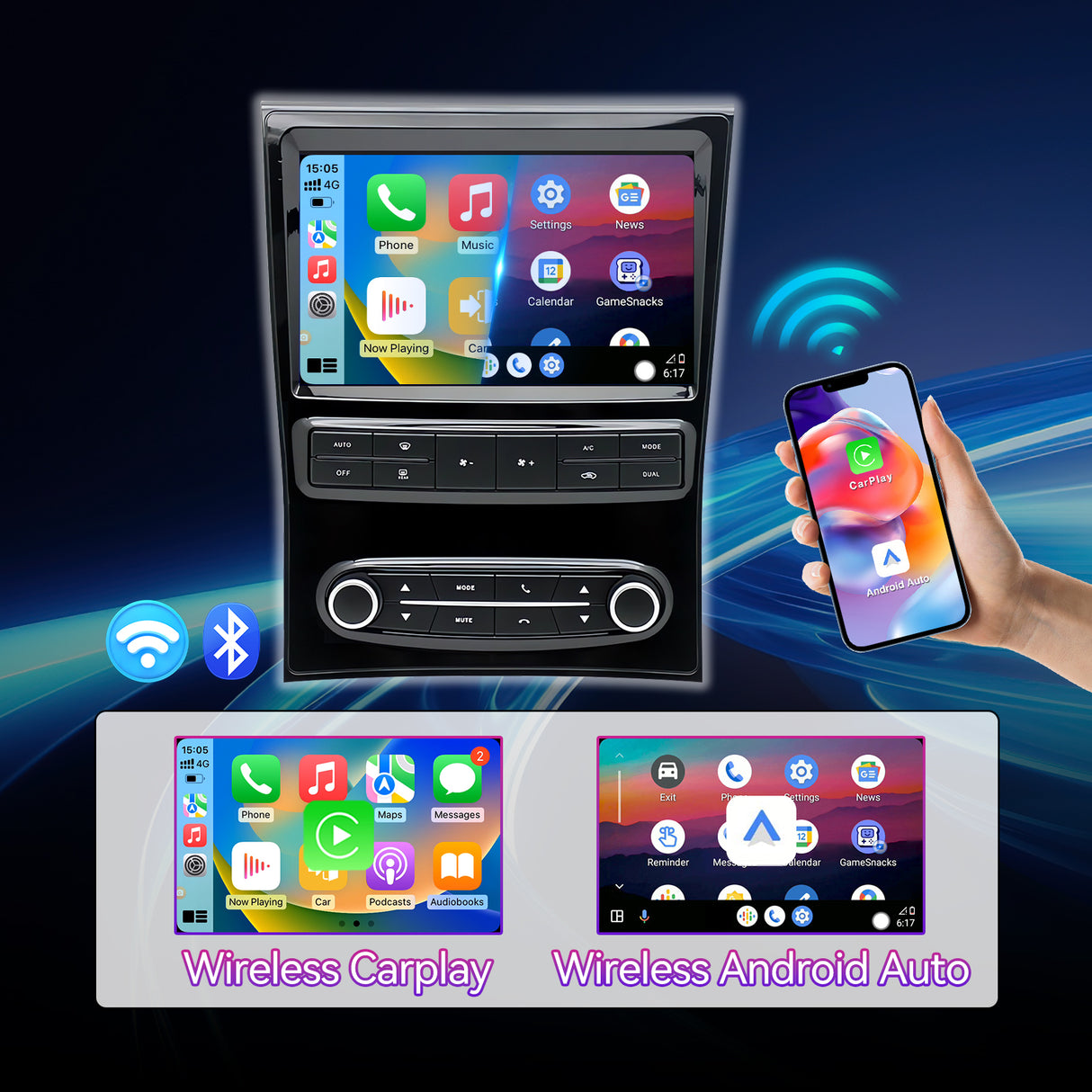 Car Radio Compatible with Lexus GS300 GS350 GS400 1998-2005,9''Touchscreen Head Unit Car Stereo Support Bluebooth,Wireless Carplay/Android Auto, GPS, WiFi, Backup Camera