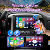 Car Stereo Radio Compatible with Chevy Silverado & GMC Sierra 2014-2018, 10"Replacement Radio Upgrade, Wireless CarPlay/Android Auto Head Unit with GPS & Backup Camera