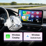 Mini 2026 Wireless CarPlay & Android Auto Adapter – Plug & Play, Fast Auto-Reconnect, 5GHz WiFi + Bluetooth 5.0, Hi-Fi Audio, USB-C, Compatible with iOS 10+/Android 10+