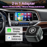 Wireless Carplay＆Android Auto Adapter for Car with OEM Wired CarPlay/Android Auto