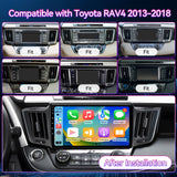 10" Android 13 Touchscreen Radio Compatible with Toyota RAV4 2013-2018, Wireless CarPlay/Android Auto, GPS Navigation & Backup Camera