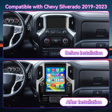 ULHOME 12.1" Touchscreen Car Stereo Radio Compatible with Chevy Silverado/GMC Sierra 2019-2022, 8-Core 4G+64G Head Unit with Wireless CarPlay/Android Auto, GPS Navigation & Multimedia Player