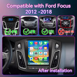 Android Car Stereo Compatible with Ford Focus 2012-2018, 9.7" Wireless CarPlay/Android Auto Head Unit with GPS Navigation & Backup Camera