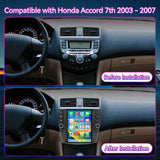 Car Stereo Radio Compatible with Honda Accord 7th 2003-2007, Wireless CarPlay/Android Auto Multimedia, GPS Navigation & Backup Camera