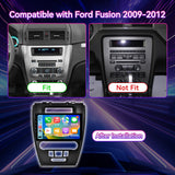10.1" Android 13 Touchscreen Radio Compatible with Ford Fusion 2009-2012 — Wireless CarPlay, GPS & Backup Camera Included