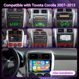 9" Android 13 Car Stereo Compatible with Toyota Corolla 2007-2013, Wireless CarPlay&Android Auto,Touch Screen Car Radio Support Bluetooth,GPS Navigation
