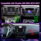 Android 13 Car Stereo Compatible with Chrysler 200 Series 2015-2019, 9" Wireless CarPlay/Android Auto Head Unit with GPS Navigation & 1080P Backup Camera