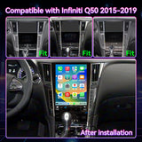 12.1" 8-Core 8G+128GB Car Stereo Compatible with Infiniti Q50 2015-2019, Wireless CarPlay/Android Auto Head Unit with DSP & GPS Navigation