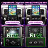 9.7" 4GB+64GB Car Stereo Compatible with Dodge Ram 1500/2500/3500 2013-2018 — Wireless CarPlay/Android Auto, GPS & Backup Camera