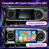 10" Touchscreen Car Stereo Compatible with Toyota Tacoma 2016-2021, Wireless CarPlay/Android Auto Head Unit with GPS Navigation & Backup Camera