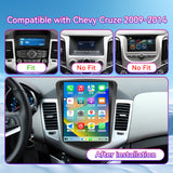 9.7" Android 13 Car Stereo Compatible with Chevy Cruze 2009-2014, 2+64GB Head Unit with Wireless CarPlay/Android Auto, GPS SWC FM Backup Camera