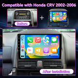 Android 13 Car Stereo Compatible with Honda CRV 2002-2006 — 9.7" Wireless CarPlay/Android Auto Head Unit with GPS, Backup Camera & SWC
